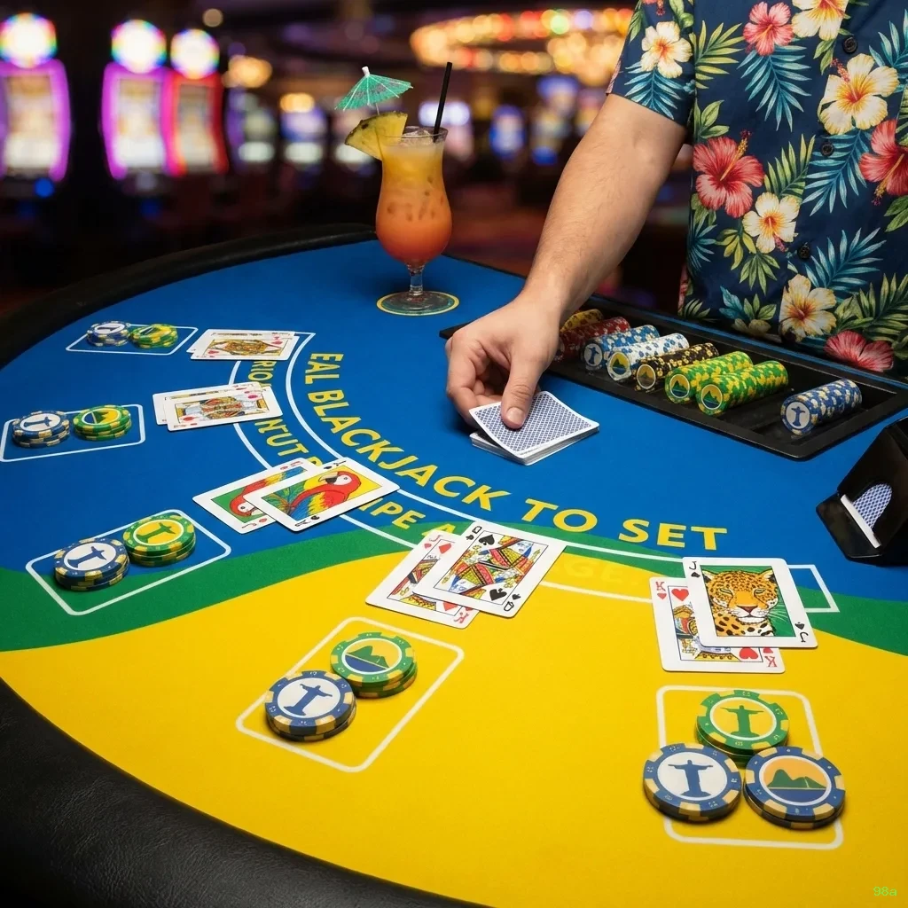 Imagem promocional do cassino online da 98a mostrando jogos ao vivo